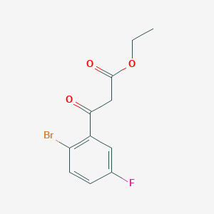 molecular formula C11H10BrFO3 B8269857 Ethyl (2-bromo-5-fluorobenzoyl)acetate CAS No. 1020058-49-4