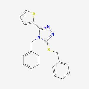 4-benzyl-3-(benzylsulfanyl)-5-(thiophen-2-yl)-4H-1,2,4-triazole