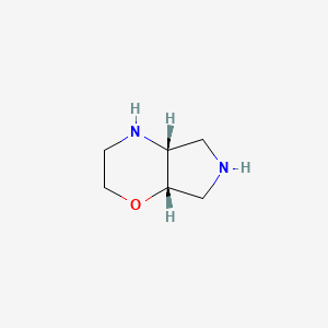 molecular formula C6H12N2O B8269928 Pyrrolo[3,4-b]-1,4-oxazine, octahydro-, cis- CAS No. 138027-03-9