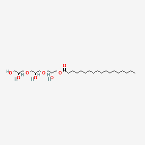 molecular formula C27H54O8 B8269978 [3-[3-(2,3-Dihydroxypropoxy)-2-hydroxypropoxy]-2-hydroxypropyl] octadecanoate CAS No. 27321-72-8