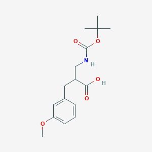 molecular formula C16H23NO5 B8270017 2-(Tert-butoxycarbonylamino-methyl)-3-(3-methoxy-phenyl)-propionic acid CAS No. 886364-91-6