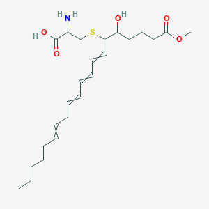 molecular formula C24H39NO5S B8270112 S-(5-Hydroxy-1-methoxy-1-oxoicosa-7,9,11,14-tetraen-6-yl)cysteine CAS No. 89461-65-4