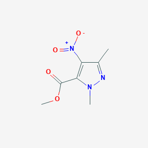 molecular formula C7H9N3O4 B8270220 Methyl 1,3-dimethyl-4-nitropyrazole-5-carboxylate CAS No. 78208-69-2