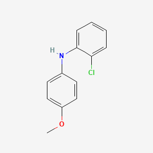 molecular formula C13H12ClNO B8270239 Benzenamine, 2-chloro-N-(4-methoxyphenyl)- CAS No. 53595-99-6
