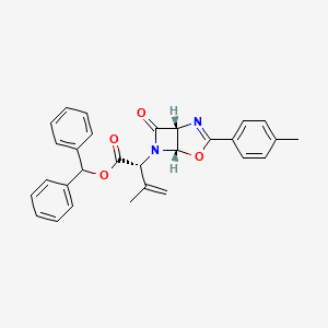 molecular formula C29H26N2O4 B8270241 [1R-[1alpha,5alpha,6(R)]]-alpha-(1-methylethenyl)-3-(4-methylphenyl)-7-oxo-4-Oxa-2,6-diazabicyclo[3.2.0]hept-2-ene-6-acetic acid diphenylmethyl ester CAS No. 67978-05-6
