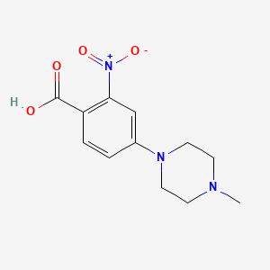 molecular formula C12H15N3O4 B8270247 4-(4-Methylpiperazin-1-YL)-2-nitrobenzoic acid CAS No. 942271-67-2