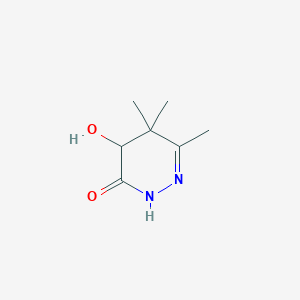 molecular formula C7H12N2O2 B8270280 4-Hydroxy-5,5,6-trimethyl-4,5-dihydropyridazin-3(2H)-one CAS No. 1161737-36-5