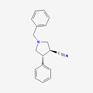 molecular formula C18H18N2 B8270287 (3S,4R)-1-Benzyl-4-phenylpyrrolidine-3-carbonitrile CAS No. 80896-43-1