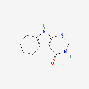 molecular formula C10H11N3O B8270292 6,7,8,9-Tetrahydro-5H-pyrimido[4,5-b]indol-4-ol CAS No. 82703-36-4