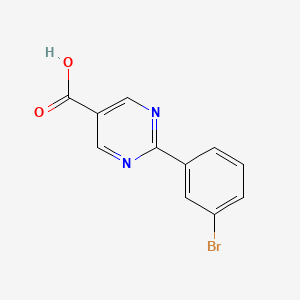 molecular formula C11H7BrN2O2 B8270312 2-(3-Bromophenyl)pyrimidine-5-carboxylic acid CAS No. 1086393-70-5