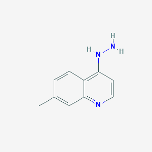 molecular formula C10H11N3 B8270539 4-Hydrazinyl-7-methylquinoline CAS No. 68500-34-5
