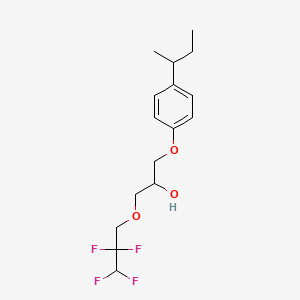 2-Propanol, 1-(4-(1-methylpropyl)phenoxy)-3-(2,2,3,3-tetrafluoropropoxy)-