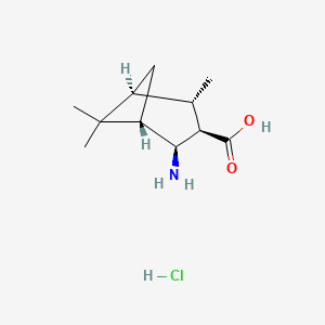 molecular formula C11H20ClNO2 B8270638 (1S,2S,3R,4S,5S)-2-Amino-4,6,6-trimethylbicyclo[3.1.1]heptane-3-carboxylic acid hydrochloride CAS No. 1000304-41-5