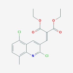 2,5-Dichloro-8-methyl-3-(2,2-diethoxycarbonyl)vinylquinoline