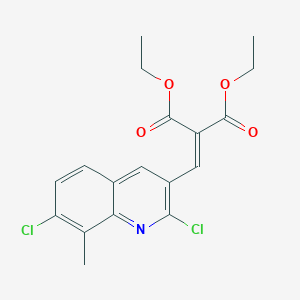 2,7-Dichloro-8-methyl-3-(2,2-diethoxycarbonyl)vinylquinoline