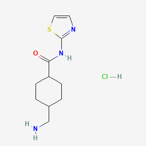 molecular formula C11H18ClN3OS B8270739 (trans)-4-Aminomethylcyclohexanecarboxylic acid thiazol-2-ylamide,hydrochloride CAS No. 1204337-39-2