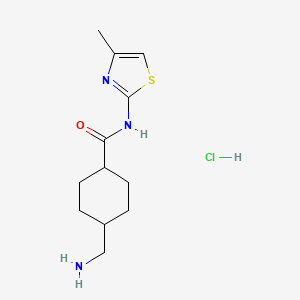 molecular formula C12H20ClN3OS B8270750 (trans)-4-Aminomethylcyclohexanecarboxylic acid (4-methylthiazol-2-yl)amide,hydrochloride CAS No. 1204337-42-7
