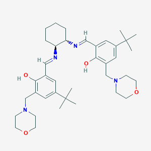 molecular formula C38H56N4O4 B8270776 2,2'-[(1S,2S)-(+)-1,2-Cyclohexanediylbis[(E)-(nitrilomethylidyne)]]bis[4-(tert-butyl)-6-(4-morpholinylmethyl)phenol] CAS No. 252735-72-1