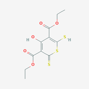 molecular formula C11H12O5S3 B8270785 Diethyl 2,6-dimercapto-4-oxo-4H-thiopyran-3,5-dicarboxylate CAS No. 35388-08-0