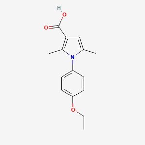 molecular formula C15H17NO3 B8270793 1-(4-ethoxyphenyl)-2,5-dimethyl-1H-pyrrole-3-carboxylic acid CAS No. 3807-59-8