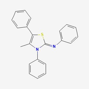 molecular formula C22H18N2S B8270807 (4-Methyl-3,5-diphenyl-3H-thiazol-2-ylidene)-phenyl-amine CAS No. 402721-97-5