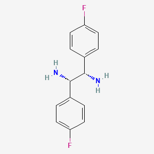 molecular formula C14H14F2N2 B8270820 (S,S)-1,2-Bis-(4-fluorophenyl)ethane-1,2-diamine CAS No. 503111-98-6