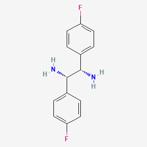 molecular formula C14H16Cl2F2N2 B8270820 (S,S)-1,2-Bis-(4-fluorophenyl)ethane-1,2-diamine CAS No. 503111-98-6