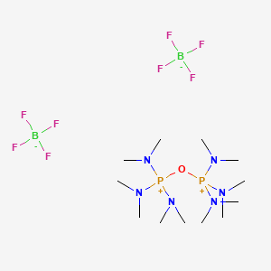 molecular formula C12H36B2F8N6OP2 B8270836 mu-Oxo-bis[tris(dimethylamino)phosphonium] Bis(tetrafluoroborate) CAS No. 55881-03-3