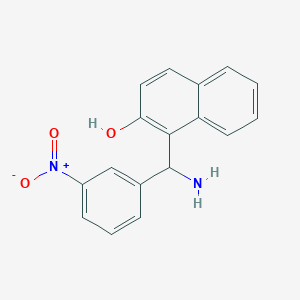 molecular formula C17H14N2O3 B8270838 1-[Amino-(3-nitro-phenyl)-methyl]-naphthalen-2-OL CAS No. 561052-52-6