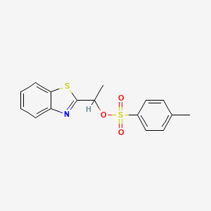 molecular formula C16H15NO3S2 B8270846 1-(1,3-Benzothiazol-2-yl)ethyl 4-methylbenzenesulfonate CAS No. 57527-78-3
