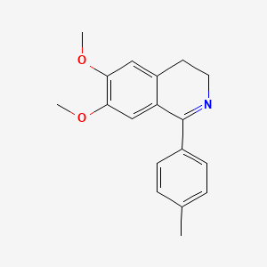 molecular formula C18H19NO2 B8270847 1-(4-Methylphenyl)-6,7-dimethoxy-3,4-dihydroisoquinoline CAS No. 583871-31-2
