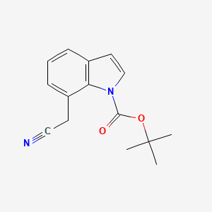 molecular formula C15H16N2O2 B8270856 tert-Butyl 7-(cyanomethyl)-1H-indole-1-carboxylate CAS No. 597544-18-8