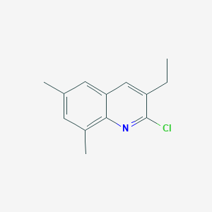 molecular formula C13H14ClN B8270864 2-Chloro-6,8-dimethyl-3-ethylquinoline CAS No. 606091-79-6