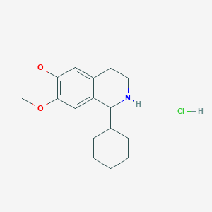molecular formula C17H26ClNO2 B8270912 1-Cyclohexyl-6,7-dimethoxy-1,2,3,4-tetrahydroisoquinoline hydrochloride CAS No. 69743-49-3