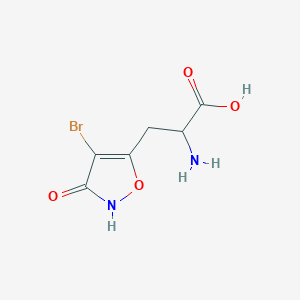molecular formula C6H7BrN2O4 B8270937 2-Amino-3-(4-bromo-3-hydroxyisoxazol-5-YL)propanoic acid CAS No. 71366-32-0