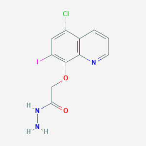 molecular formula C11H9ClIN3O2 B8270949 2-[(5-Chloro-7-iodoquinolin-8-yl)oxy]acetohydrazide CAS No. 73511-41-8