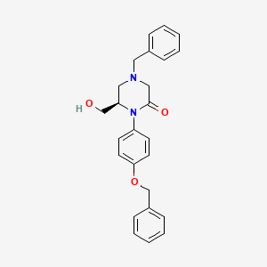 molecular formula C25H26N2O3 B8270988 (R)-1-(4-Benzyloxyphenyl)-4-benzyl-6-hydroxymethyl-piperazin-2-one CAS No. 777934-42-6
