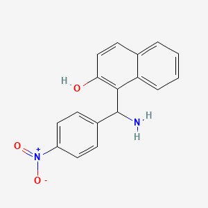 molecular formula C17H14N2O3 B8270991 1-[Amino-(4-nitro-phenyl)-methyl]-naphthalen-2-OL CAS No. 791586-37-3