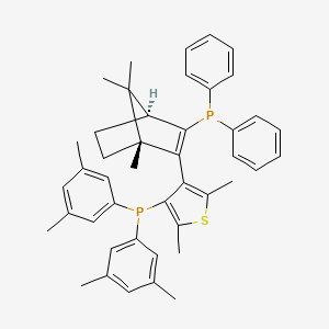 molecular formula C44H48P2S B8271041 Bis(3,5-dimethylphenyl){4-[(1R,4S)-3-(diphenylphosphanyl)-1,7,7-trimethylbicyclo[2.2.1]hept-2-en-2-yl]-2,5-dimethylthiophen-3-yl}phosphane CAS No. 868851-50-7