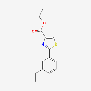 molecular formula C14H15NO2S B8271079 2-(3-Ethyl-phenyl)-thiazole-4-carboxylic acid ethyl ester CAS No. 885278-81-9