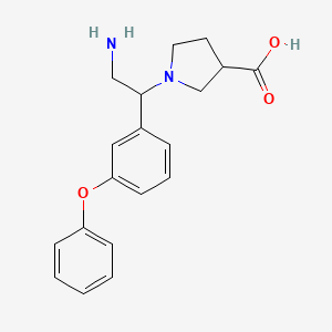 1-[2-Amino-1-(3-phenoxy-phenyl)-ethyl]-pyrrolidine-3-carboxylic acid