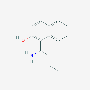 molecular formula C14H17NO B8271140 1-(1-Aminobutyl)-naphthalen-2-ol CAS No. 915866-73-8