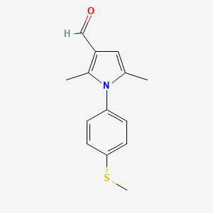 2,5-dimethyl-1-[4-(methylthio)phenyl]-1H-pyrrole-3-carbaldehyde