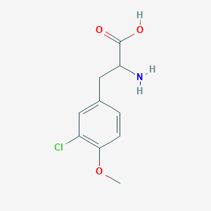 molecular formula C10H12ClNO3 B8271335 2-Amino-3-(3-chloro-4-methoxyphenyl)propanoic acid CAS No. 603105-74-4