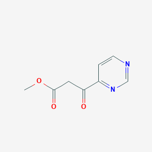 molecular formula C8H8N2O3 B8271361 Methyl 3-oxo-3-(pyrimidin-4-yl)propanoate CAS No. 75399-06-3