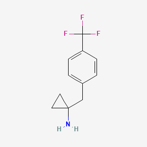 molecular formula C11H12F3N B8271374 1-(4-Trifluoromethylbenzyl)cyclopropylamine CAS No. 778-16-5