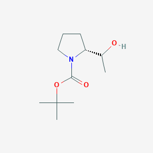 molecular formula C11H21NO3 B8271384 (2R)-tert-Butyl 2-(1-hydroxyethyl)pyrrolidine-1-carboxylate CAS No. 848482-37-1