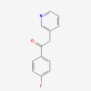 molecular formula C13H10FNO B8271463 1-(4-Fluorophenyl)-2-(3-pyridyl)ethanone CAS No. 99466-42-9
