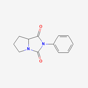 molecular formula C12H12N2O2 B8271479 2-phenyltetrahydro-1H-pyrrolo[1,2-c]imidazole-1,3(2H)-dione CAS No. 2221-09-2