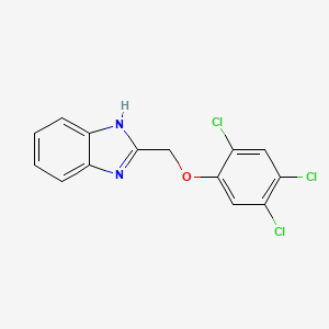 molecular formula C14H9Cl3N2O B8271500 2-[(2,4,5-trichlorophenoxy)methyl]-1H-1,3-benzodiazole CAS No. 16883-23-1